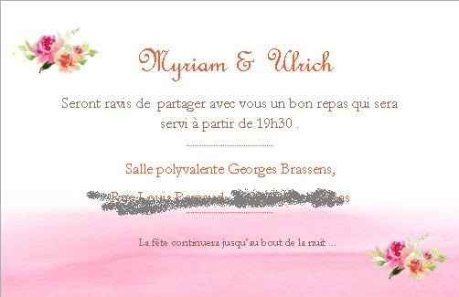 CARTON INVITATIONS REPAS