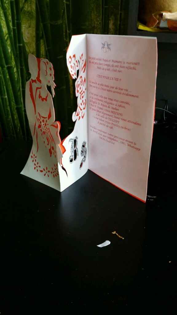 Mon faire part kirigami diy - 2