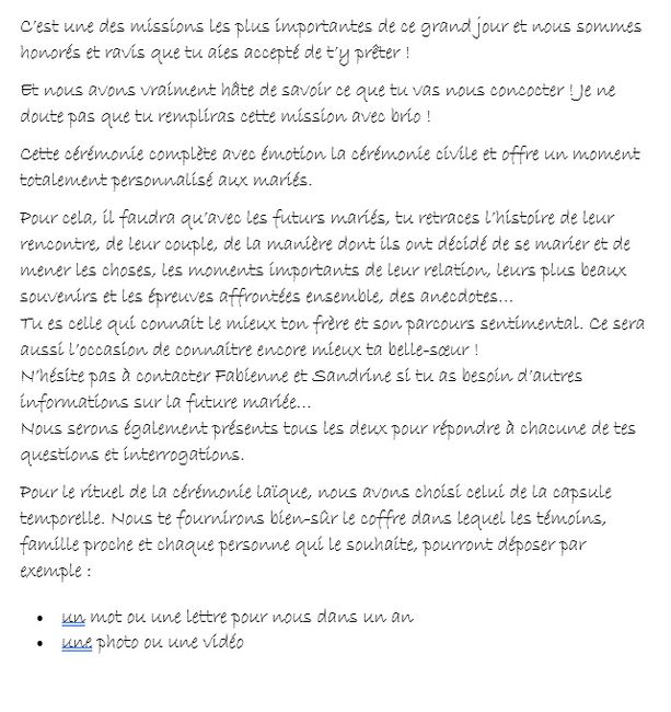 Préparation cérémonie laïque - 1