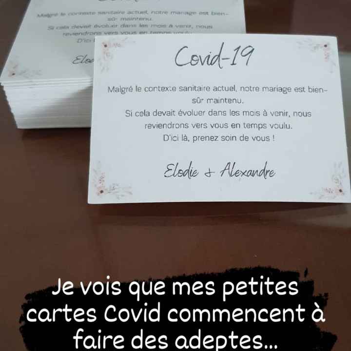 Faire part et covid - 1