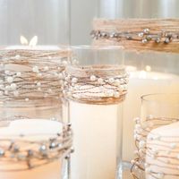 bougie ficelle et perle