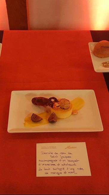Idée  menu du repas de mariage 2
