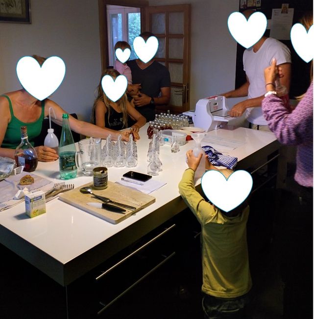 Remplissage des mignonnettes en famille