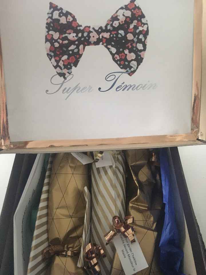 box à témoins pour le cousin de Monsieur et son Meilleur Ami, toujours façon "swap", ils ont adorés!