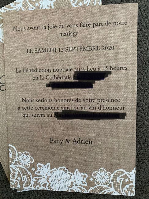 Faire parts vin d’honneur 😜 2