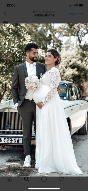 En robe de mariée enceinte 1