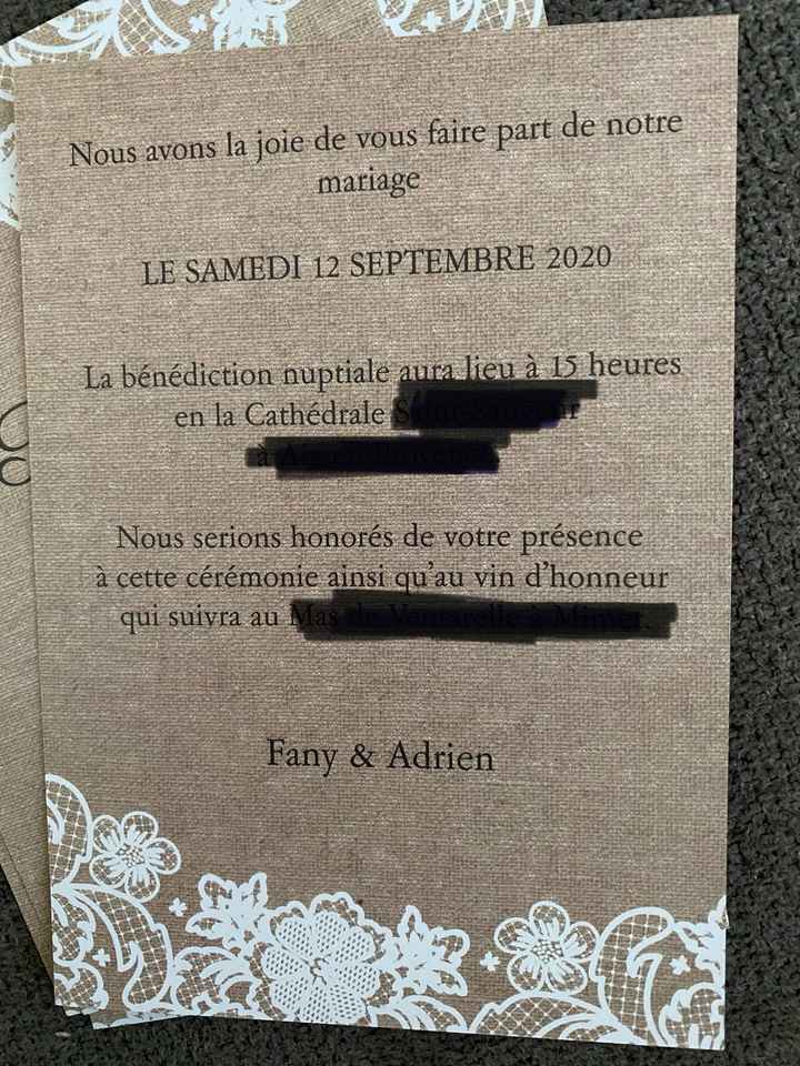 Faire parts vin d’honneur 😜 - 1