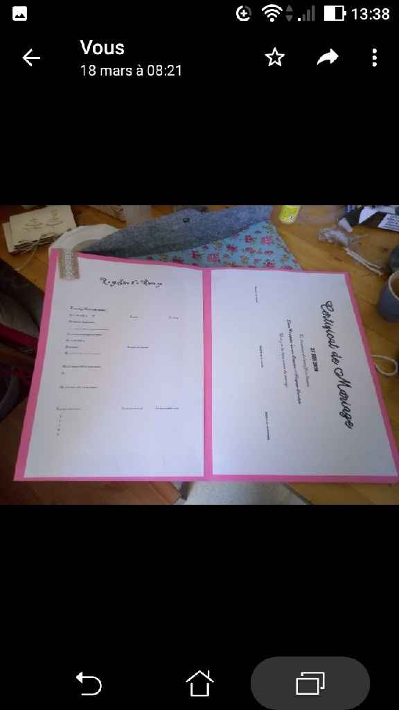 Pochette mariage laïque thème bohème - 3