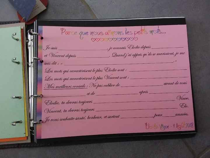 Texte à trous pour Livre d'or - 2