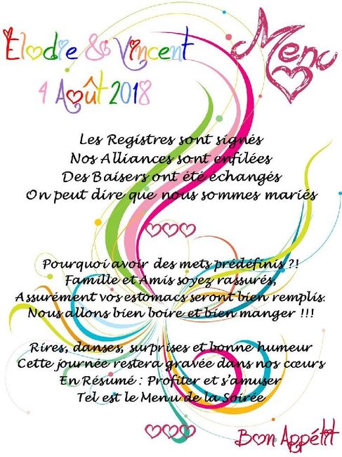  Menu original - 1