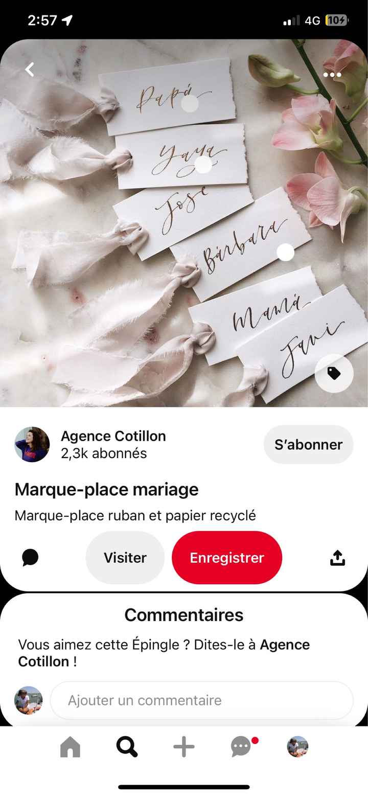 Marque place/cadeaux invités! - 1