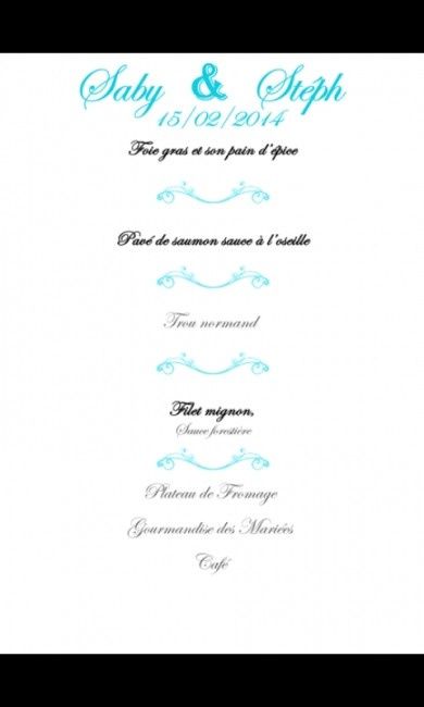 Forme et présentation du menu - 1