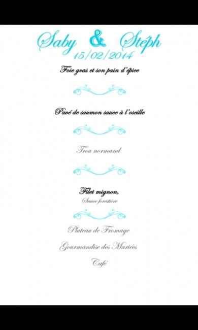 Forme et présentation du menu - 1