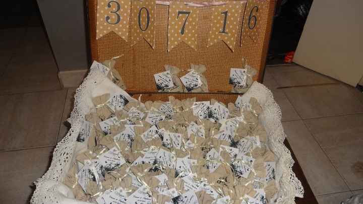 valise et pochons dragées