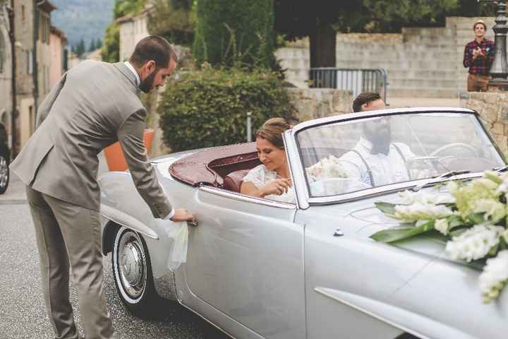 mon arrivée en décapotable vintage