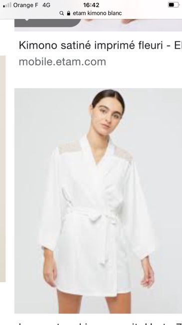 a la recherche de ce déshabillé /kimono etam taille xs ou s 1