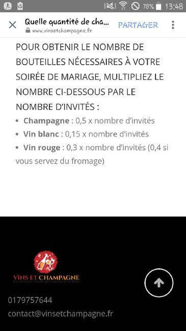 Help us !!!  combien de bouteilles pour 100 personnes - 1