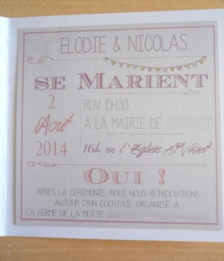 Notre jolie faire-parts maison.