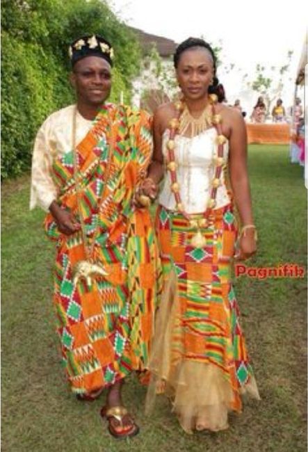 Robe de mariage Gabonaise rafia 4