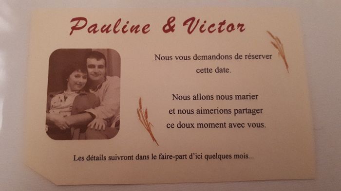 As-tu fait un save the date ? 2