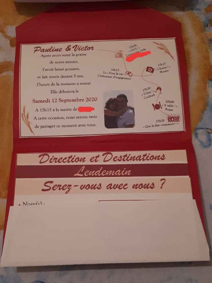 Invitations Vin d'honneur septembre 2020 - 1