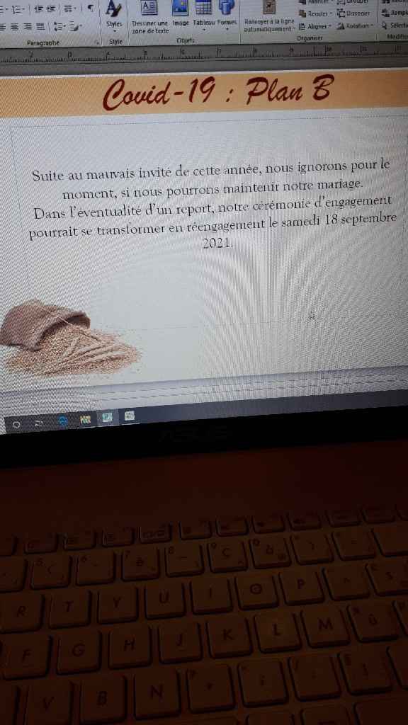 Invitations Vin d'honneur septembre 2020 - 2