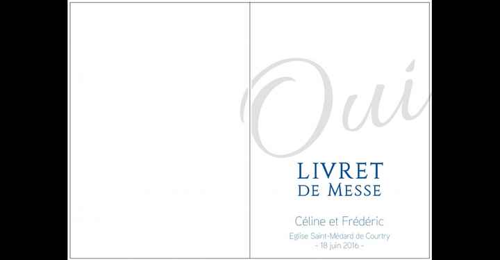 Livret de messe - 1