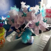 Déco de table blanche et bleu thème roi / royal - 1