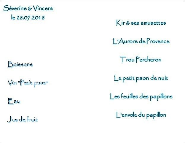 menu papillon