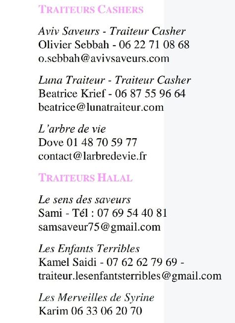 Recherche traiteur casher ou hallal 1