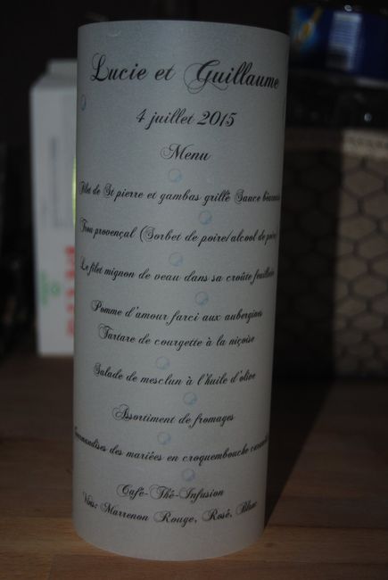 menu photophore