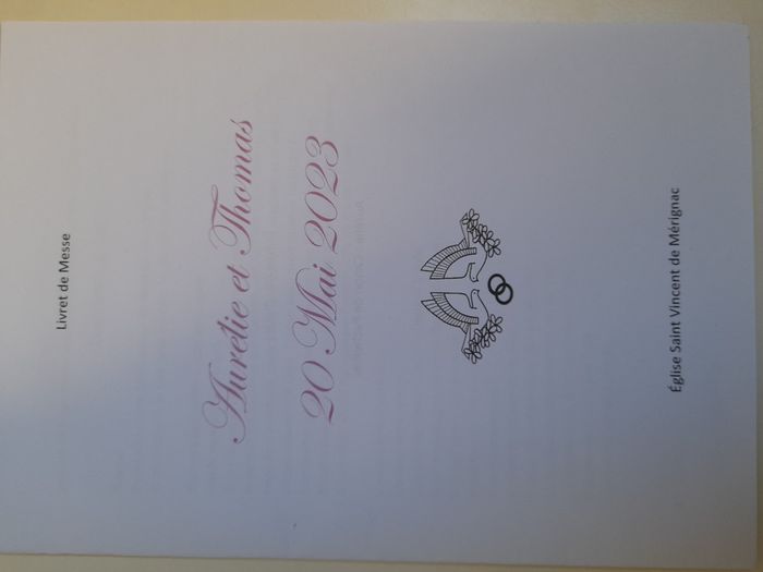 Livret de messe 1