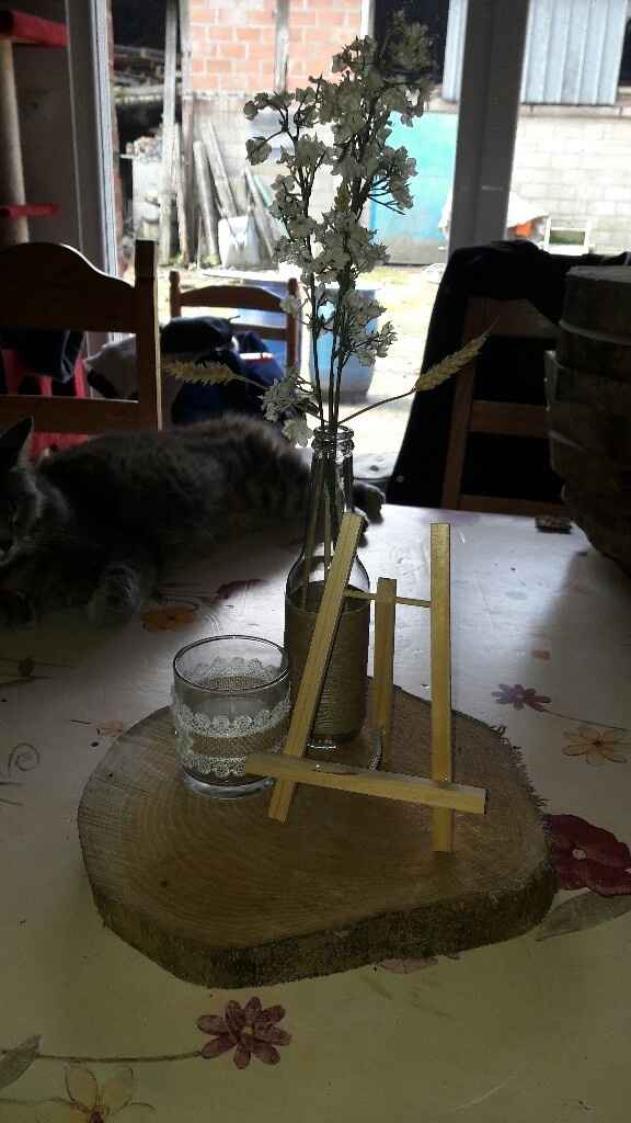 Pot en verre jute et dentelle - 1