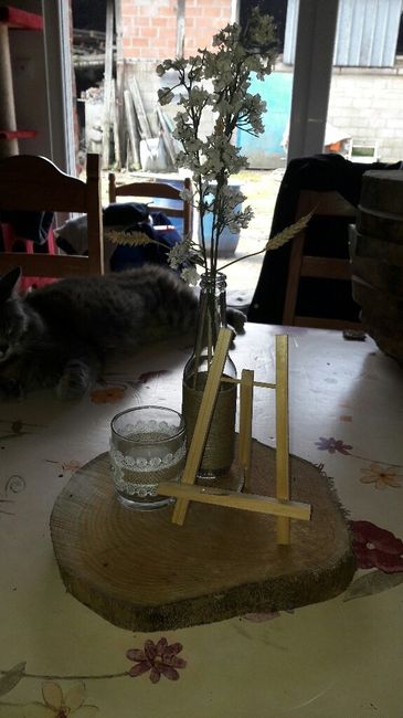 Pot en verre jute et dentelle - 1