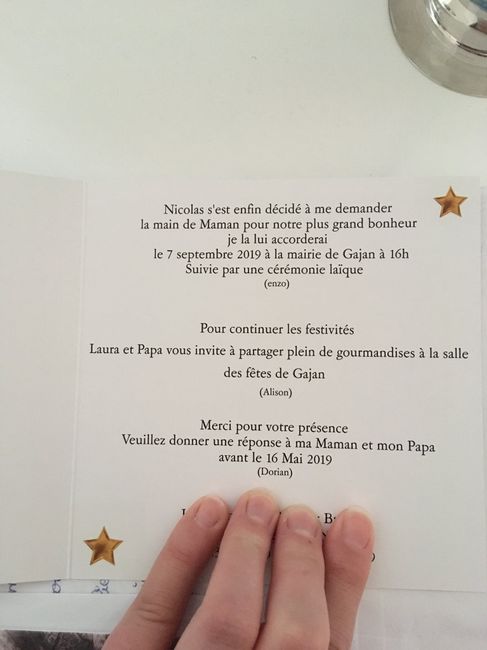 Texte faire-part mariage famille recomposée 1