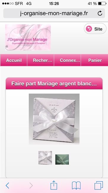 Faire part choisi - 1