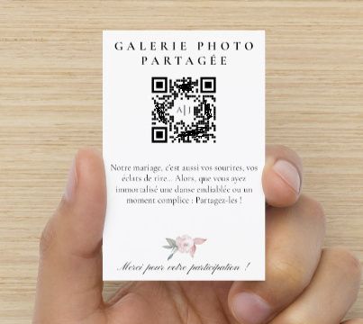 Partage des photos de la part des invités avec qr code 1