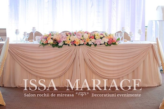 Tulle drapé table d'honneur 1