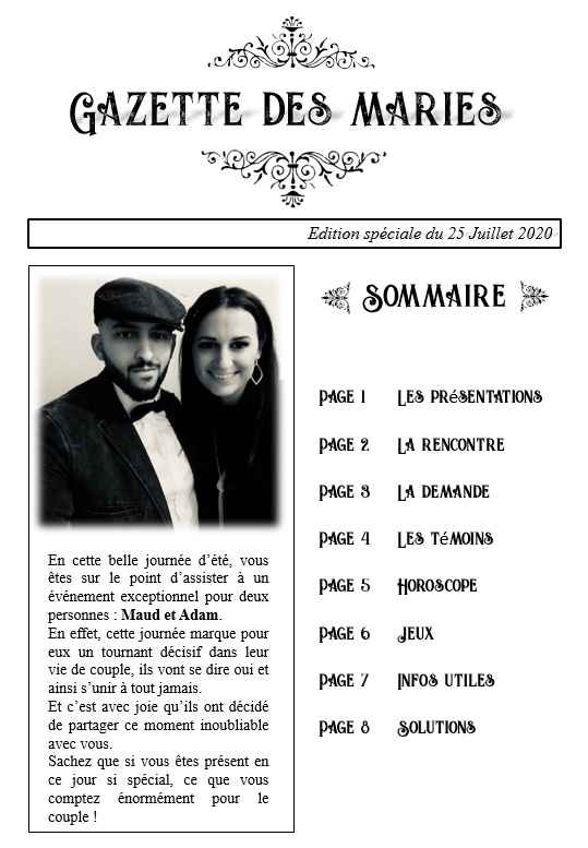 Gazette des mariés - 1