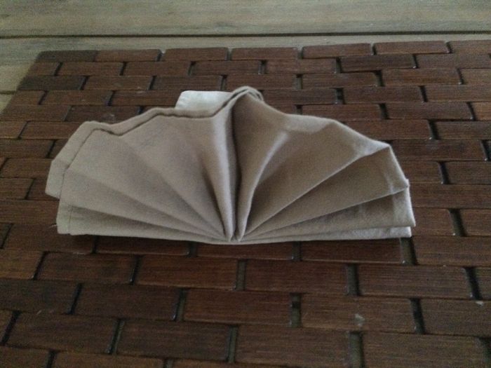 Petit tuto pour pliage de serviettes en forme de paon - 8