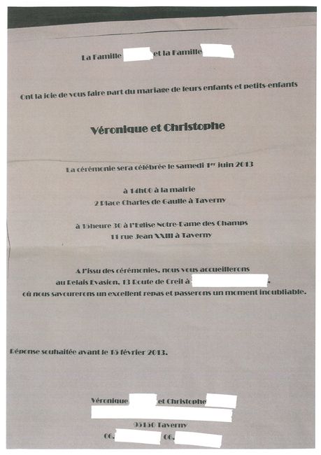 Essai 1 - Faire part ouvert