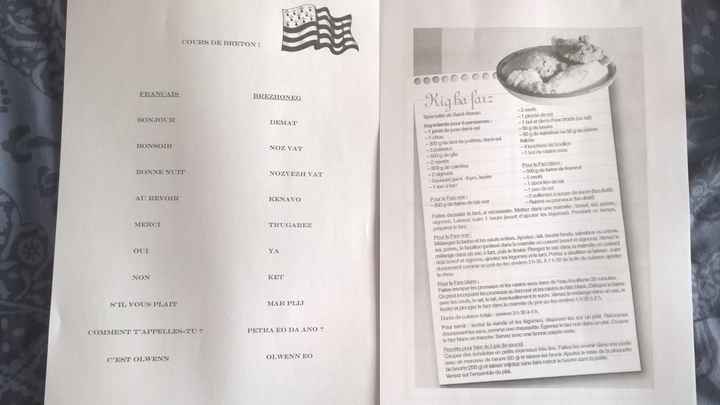 cours de breton et recette