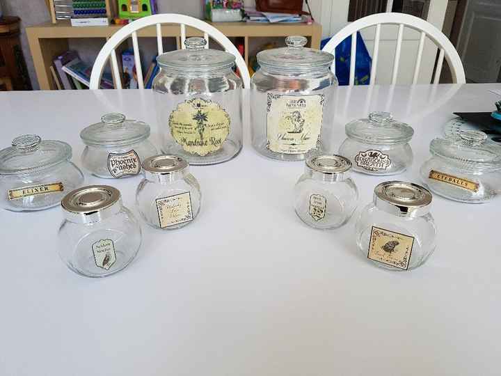 Déco pots de notre Candy bar