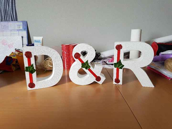 Lettres pour la table urne livre d'or