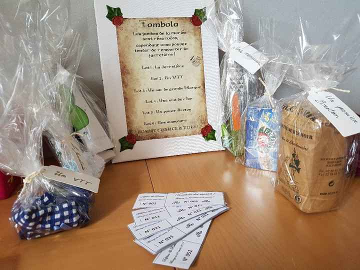 Tombola des mariés terminée 