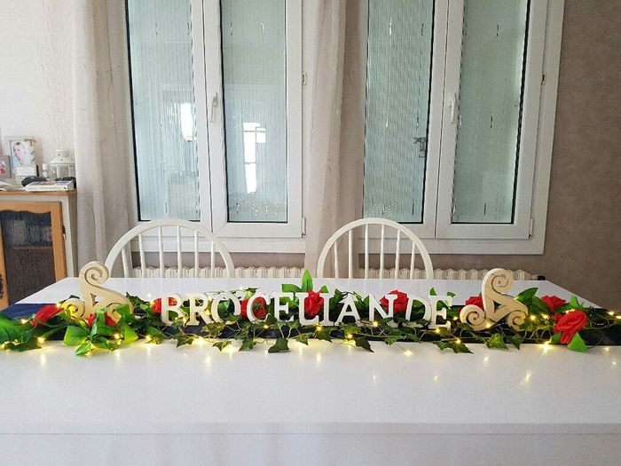 Essai deco table d'honneur. ..