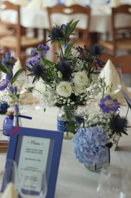 Déco mariage champêtre touche de bleu 7