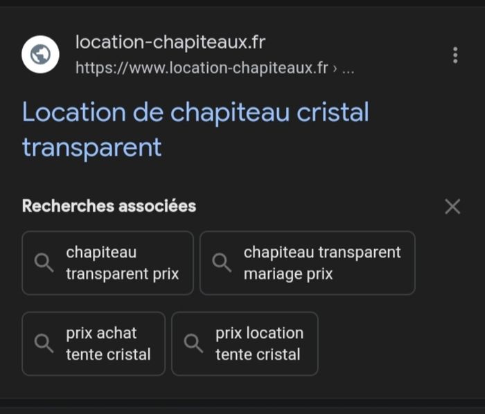 Chapiteau cristal - Nord 2