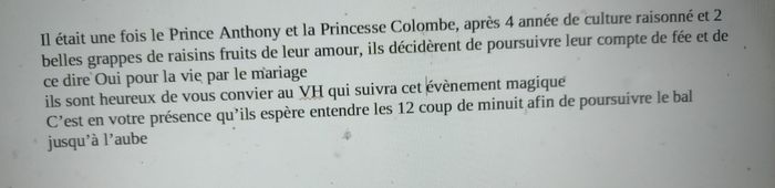 Texte faire part 1
