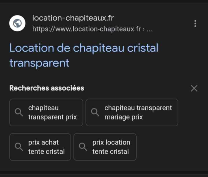Chapiteau christal - 1